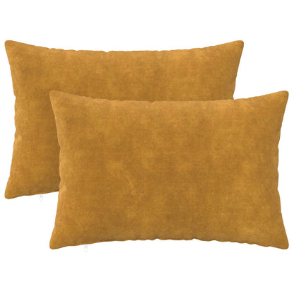 Cuscino 2 pz HEERLEN Giallo 30 x 50 cm Fleece in microfibra