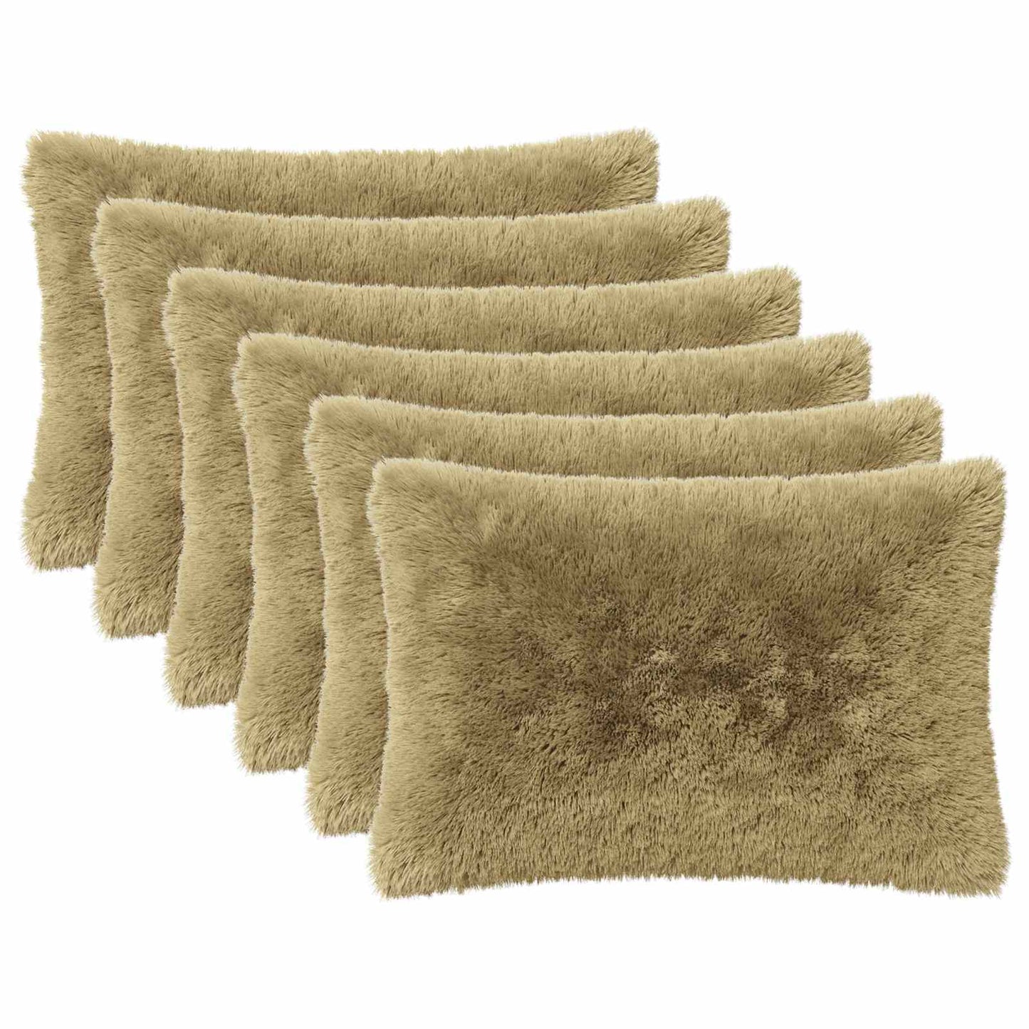 Cuscino con cuscino HEERLEN 2 pz Grigio Chiaro Fleece PV | homemem39