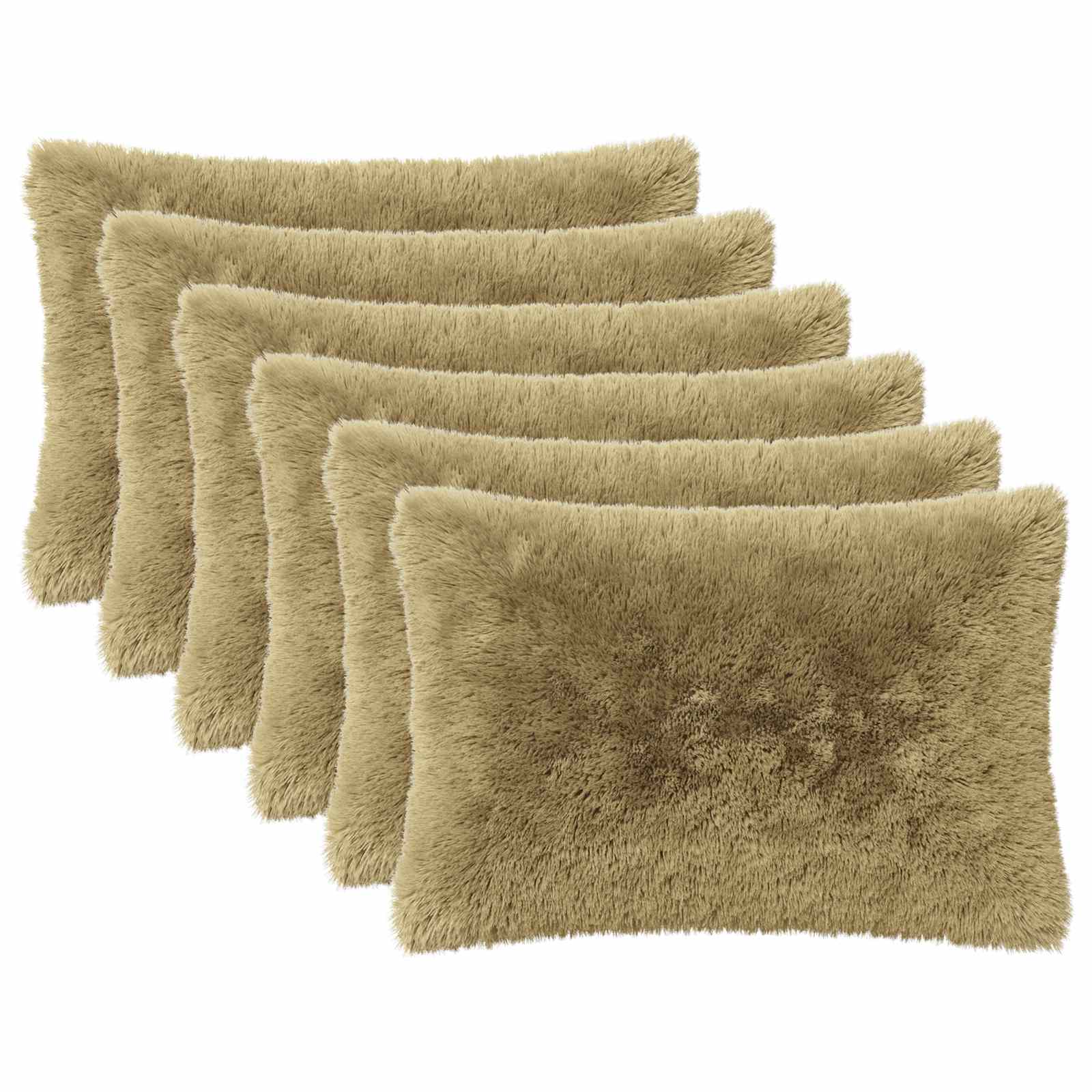 Cuscino con cuscino HEERLEN 2 pz Grigio Chiaro Fleece PV | homemem39