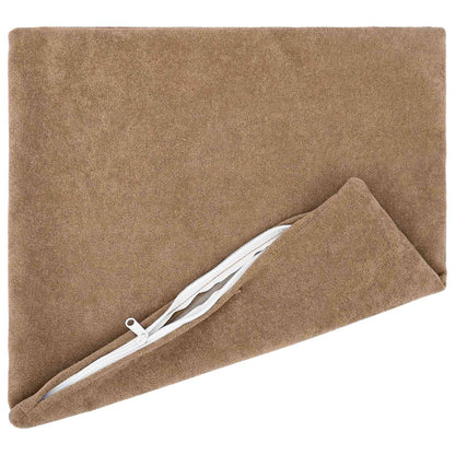 Cuscino con cuscino HEERLEN 2 pz Tortora Fleece in microfibra | homemem39