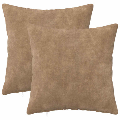 Cuscino con cuscino HEERLEN 2 pz Tortora Fleece in microfibra | homemem39