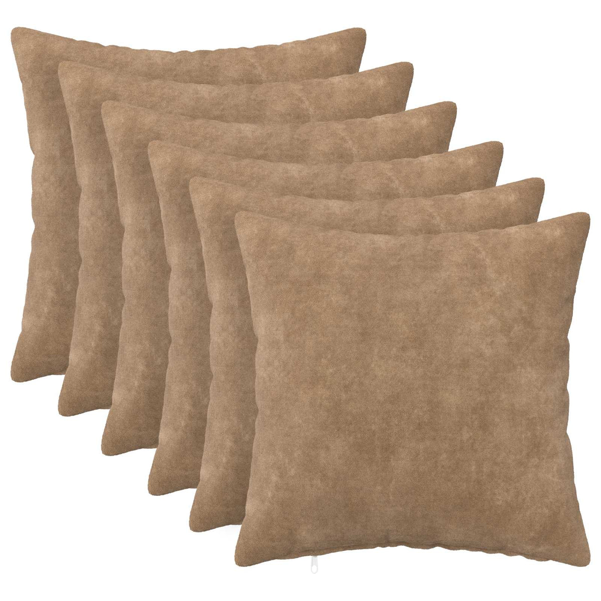 Cuscino con cuscino HEERLEN 6 pz Tortora Fleece in microfibra | homemem39