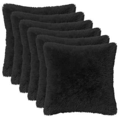 Cuscino con cuscino HEERLEN 6 pz Nero Fleece PV