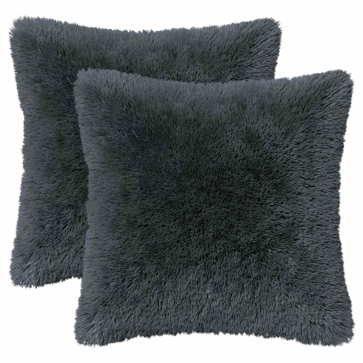 Cuscino con cuscino HEERLEN 2 pz Antracite Fleece PV | homemem39
