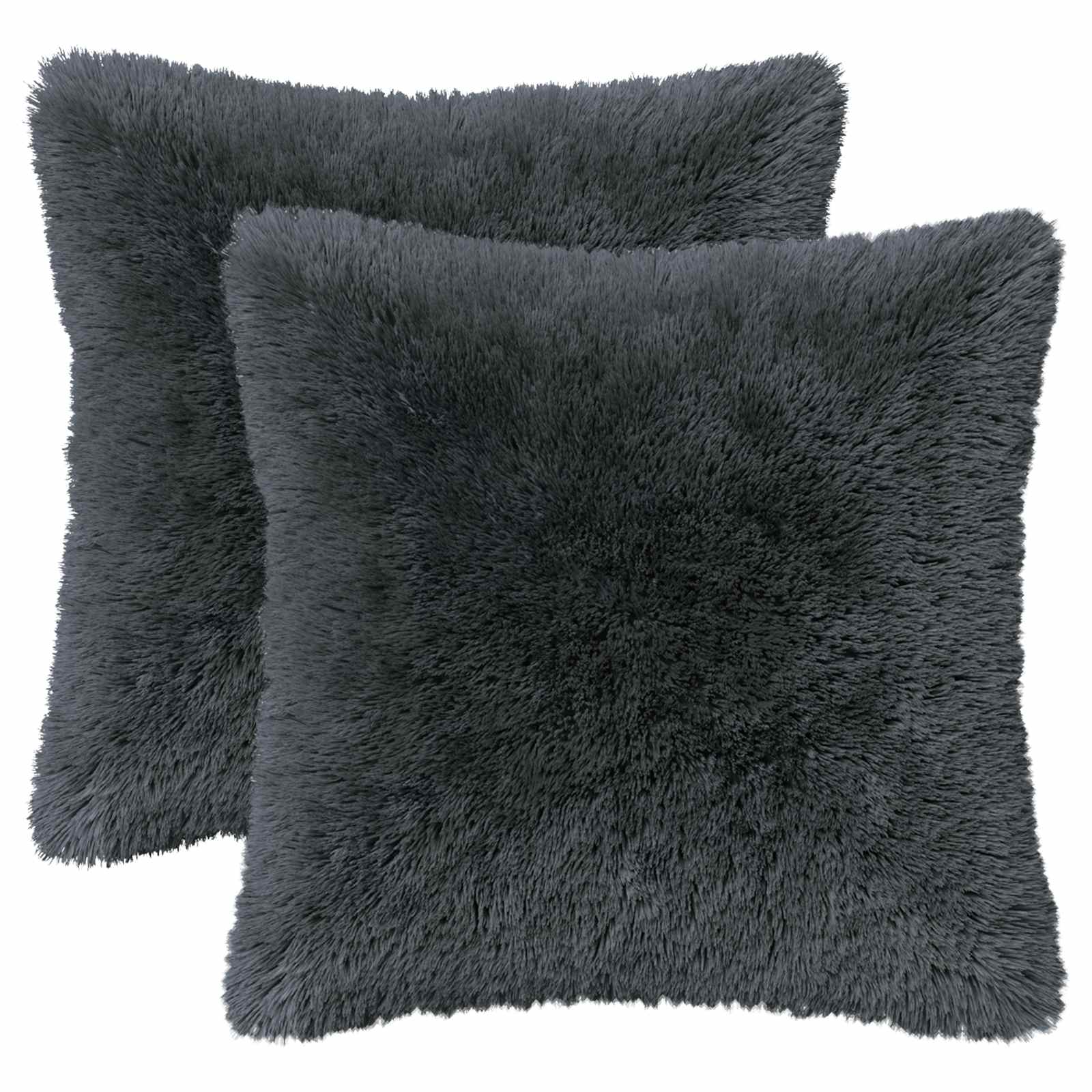 Cuscino con cuscino HEERLEN 2 pz Antracite Fleece PV | homemem39