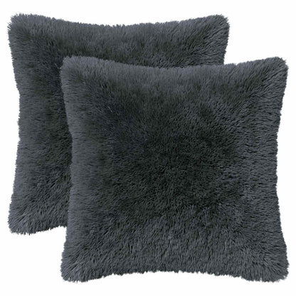 Cuscino con cuscino HEERLEN 2 pz Antracite Fleece PV | homemem39