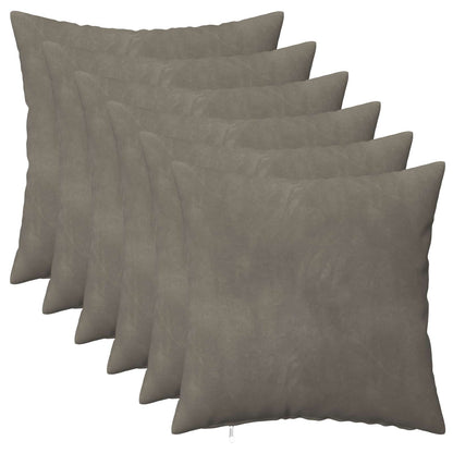 Cuscino con cuscino HEERLEN 6 pz Grigio Chiaro Velluto | homemem39