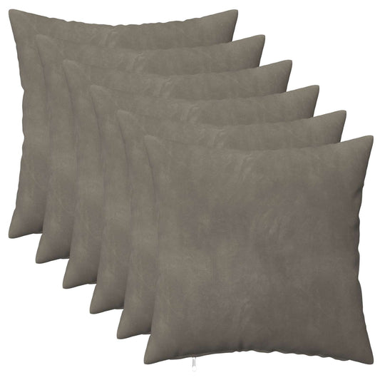 Cuscino con cuscino HEERLEN 6 pz Grigio Chiaro Velluto | homemem39