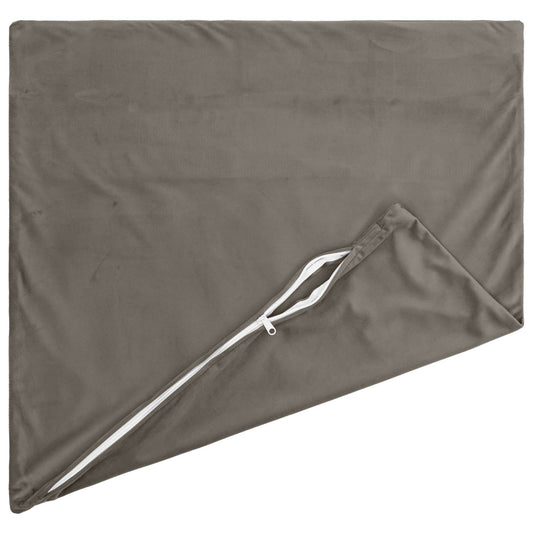 Cuscino con cuscino HEERLEN 12 pz Grigio Chiaro Velluto | homemem39