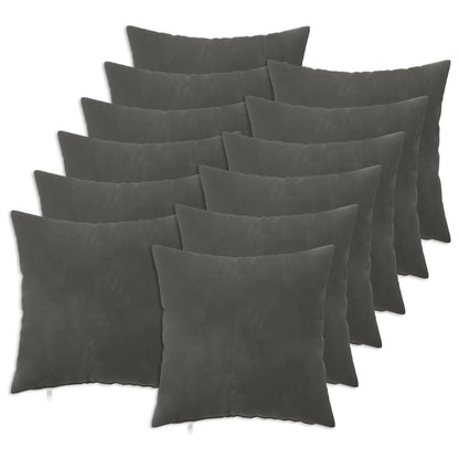 Cuscino con cuscino HEERLEN 12 pz Grigio Scuro Velluto | homemem39