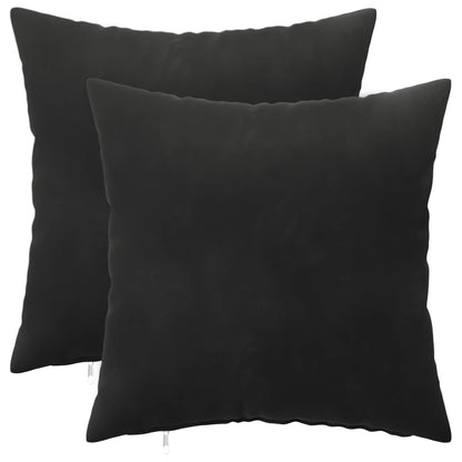Cuscino con cuscino HEERLEN 2 pz Nero Velluto | homemem39