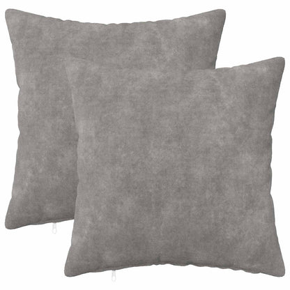 Cuscino HEERLEN 2 pz Grigio Chiaro Fleece in microfibra | homemem39