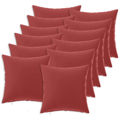 Cuscino 12 pz HEERLEN Rosso Vino 40 x 40 cm Poliestere