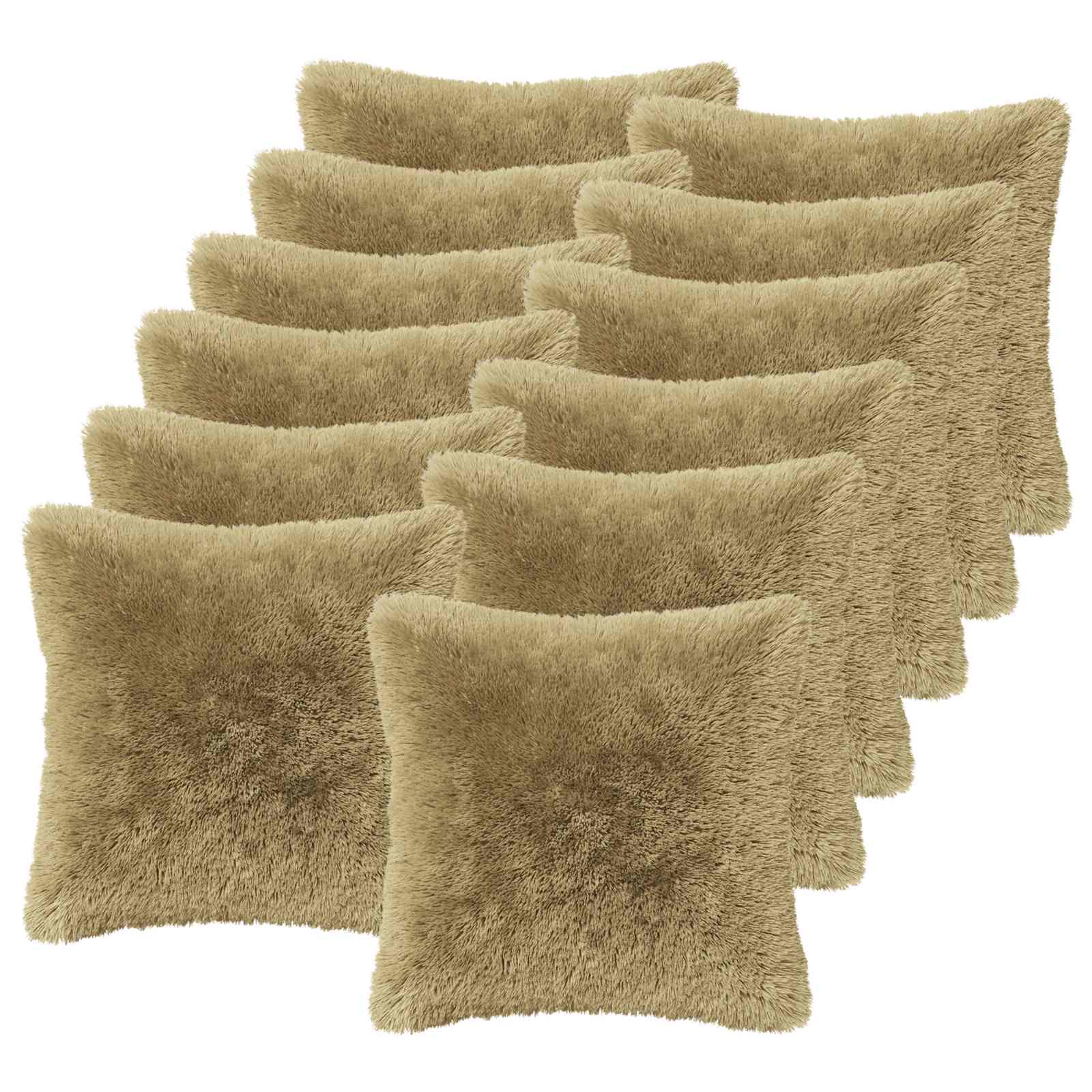 Cuscino con cuscino HEERLEN 12 pz Grigio Chiaro Fleece PV | homemem39