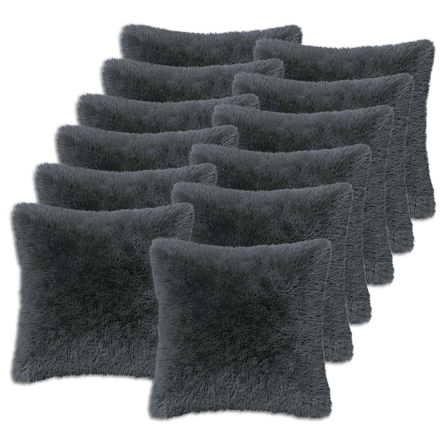 Cuscino con cuscino HEERLEN 2 pz Antracite Fleece PV | homemem39