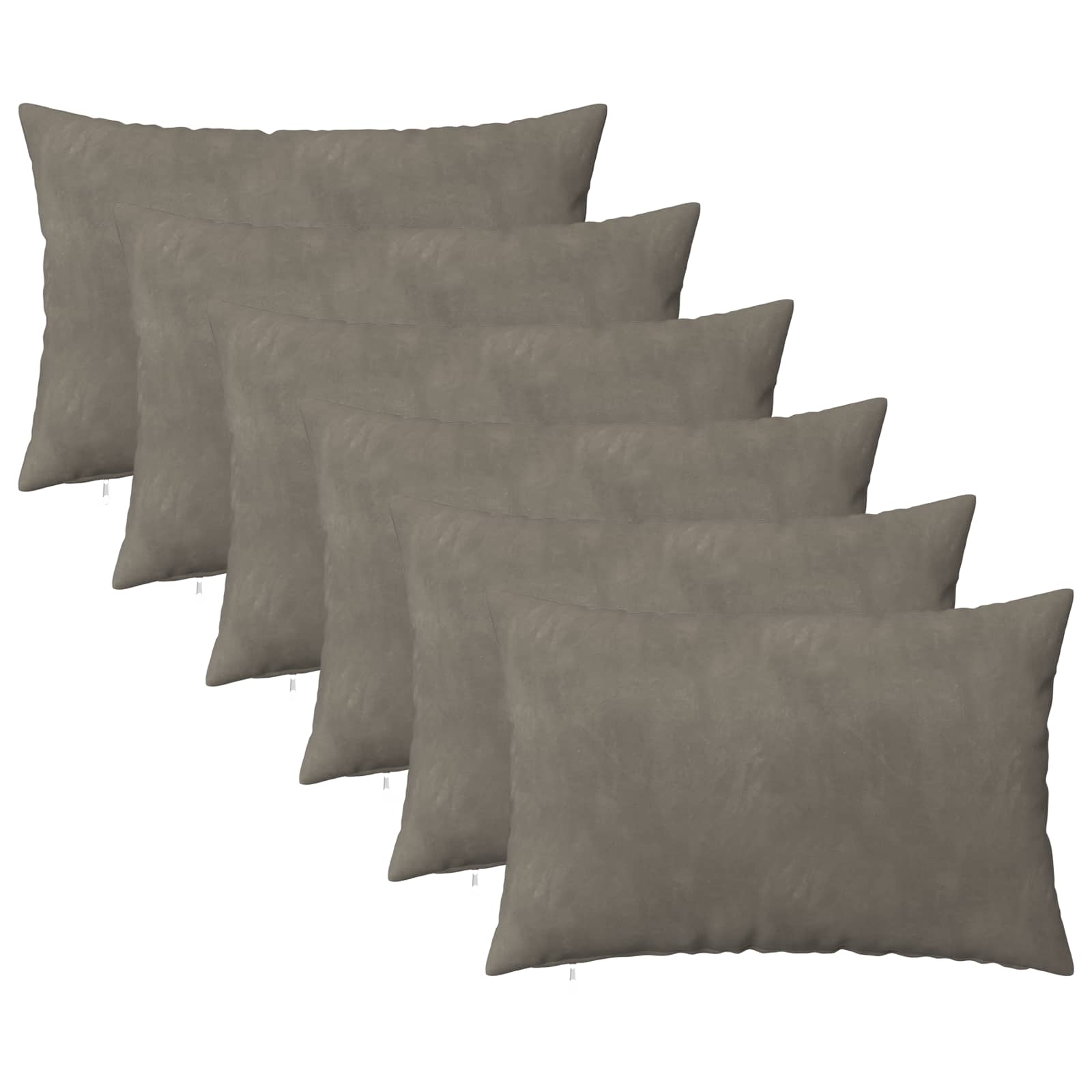 Cuscino con cuscino HEERLEN 6 pz Grigio Chiaro Velluto | homemem39