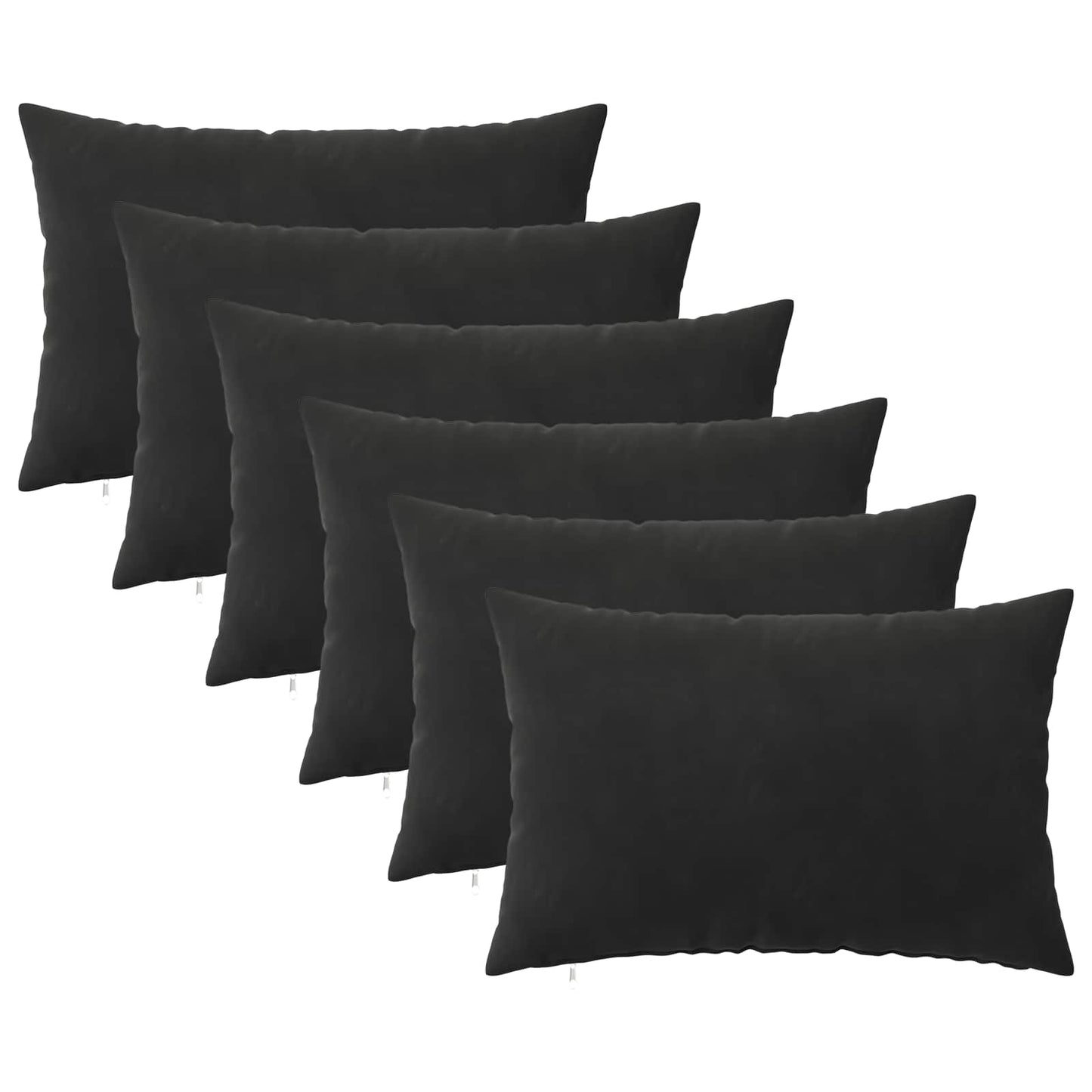Cuscino con cuscino HEERLEN 6 pz Nero Velluto | homemem39