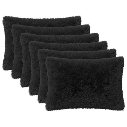 Cuscino con cuscino HEERLEN 2 pz Nero Fleece PV | homemem39
