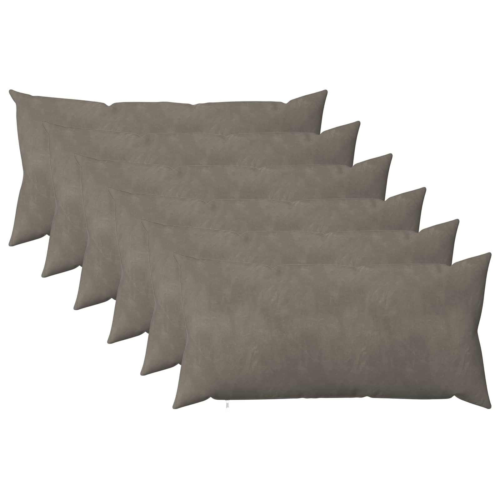 Cuscino con cuscino HEERLEN 6 pz Grigio Chiaro Velluto | homemem39