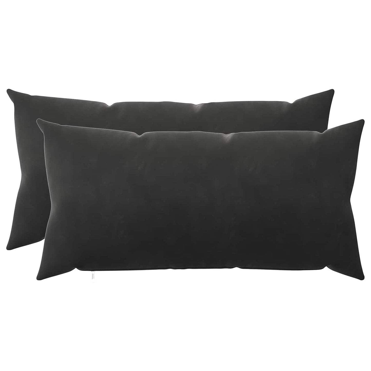 Cuscino con cuscino HEERLEN 2 pz Nero Velluto | homemem39