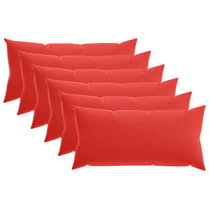 Cuscino con cuscino HEERLEN 6 pz Rosso Poliestere | homemem39