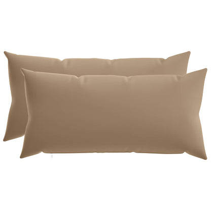Cuscino 2 pz HEERLEN Tortora 40 x 70 cm Poliestere