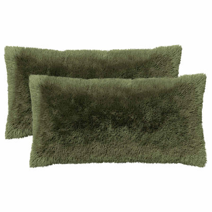 Cuscino con cuscino HEERLEN 2 pz Verde Fleece PV