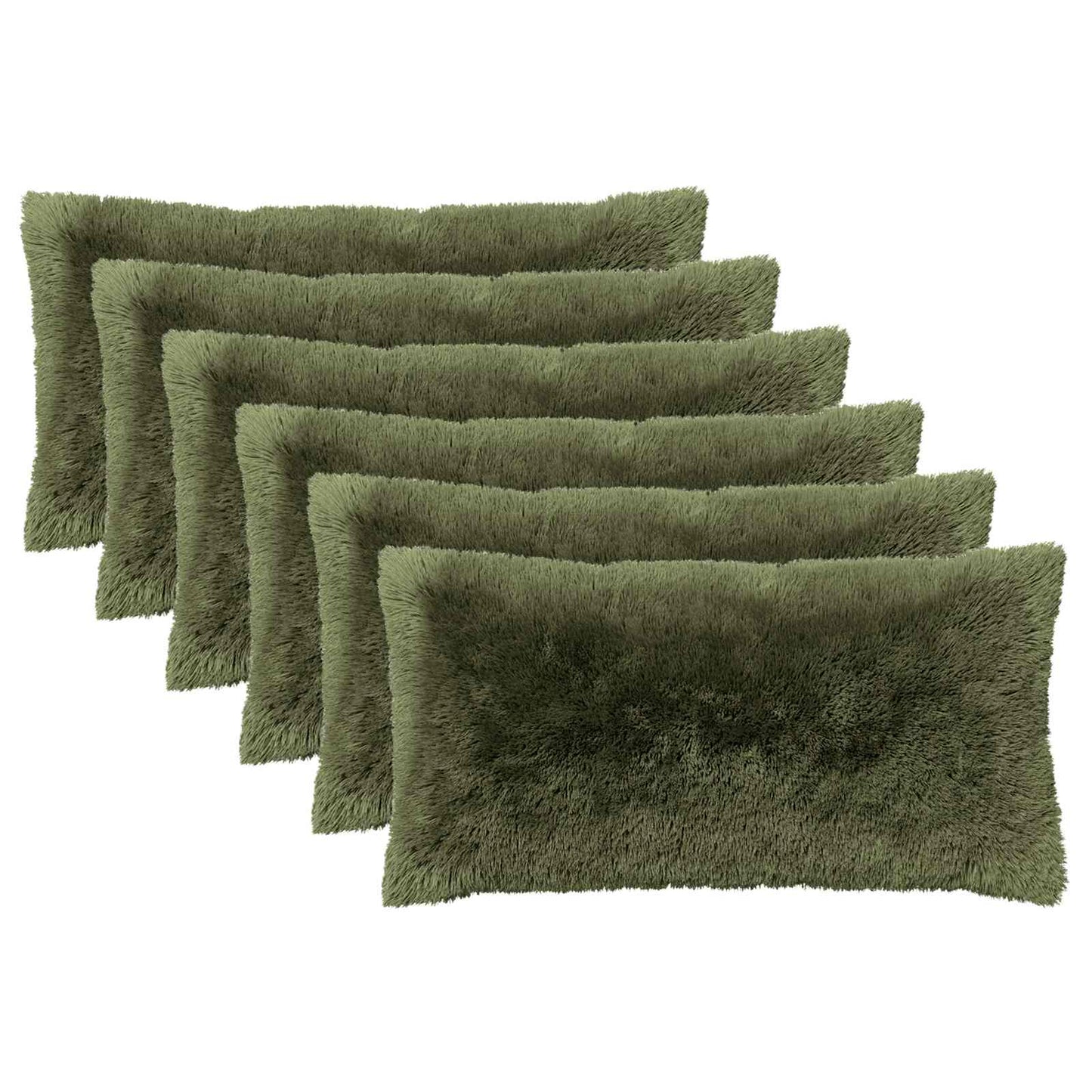 Cuscino con cuscino HEERLEN 6 pz Verde Fleece PV