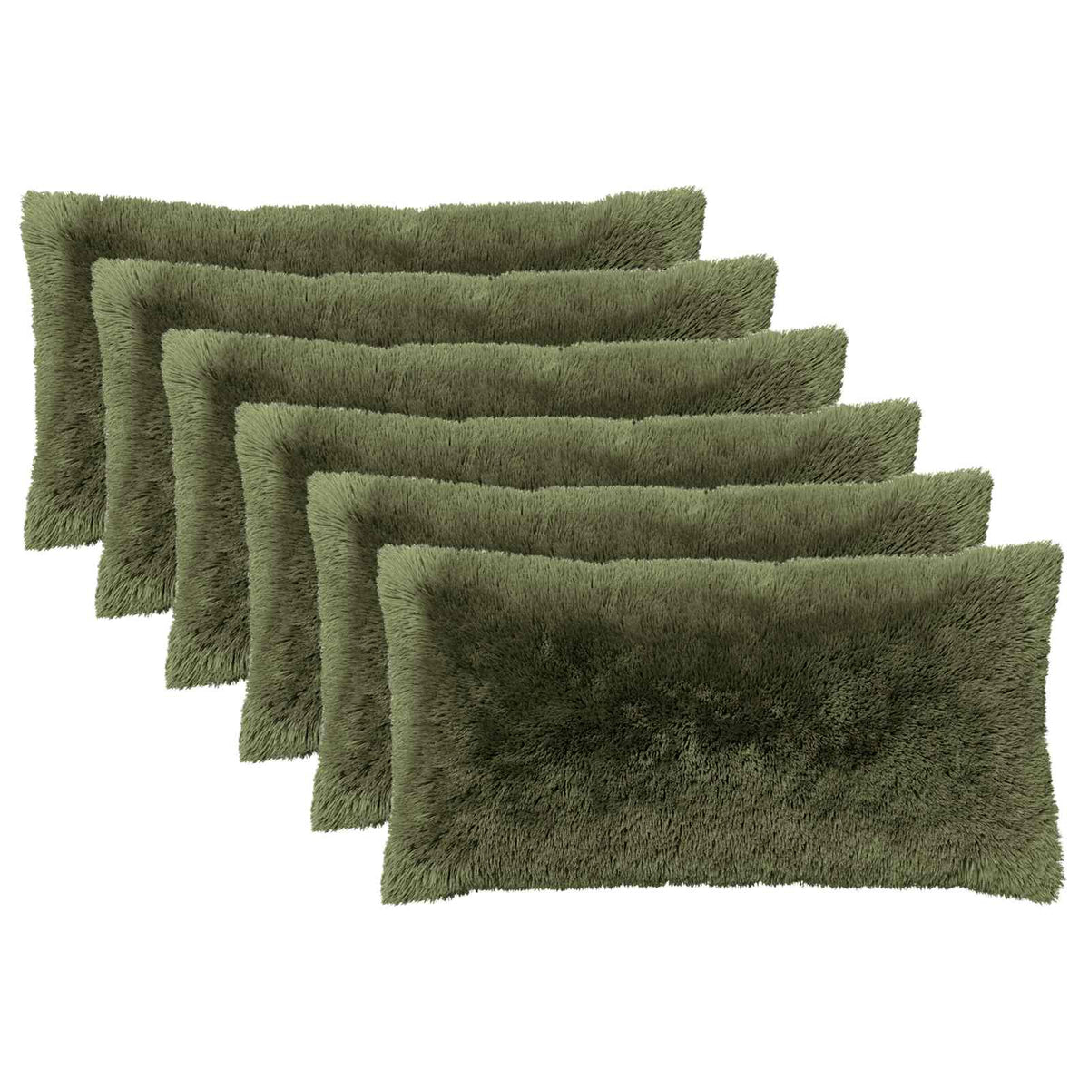 Cuscino con cuscino HEERLEN 6 pz Verde Fleece PV