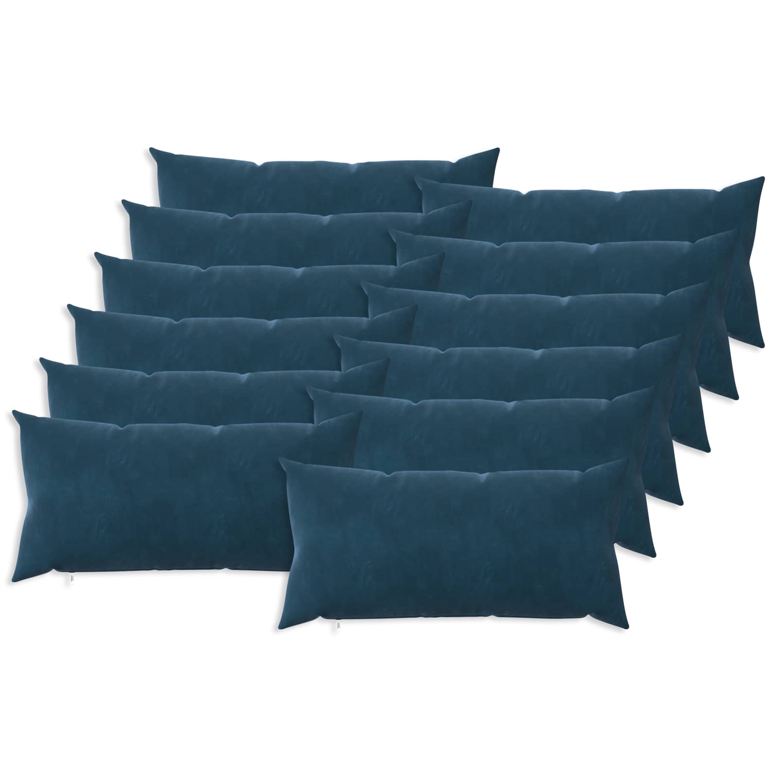 Cuscino con cuscino HEERLEN 12 pz Blu Velluto | homemem39