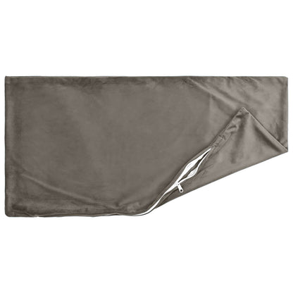 Cuscino con cuscino HEERLEN 2 pz Grigio Chiaro Velluto | homemem39
