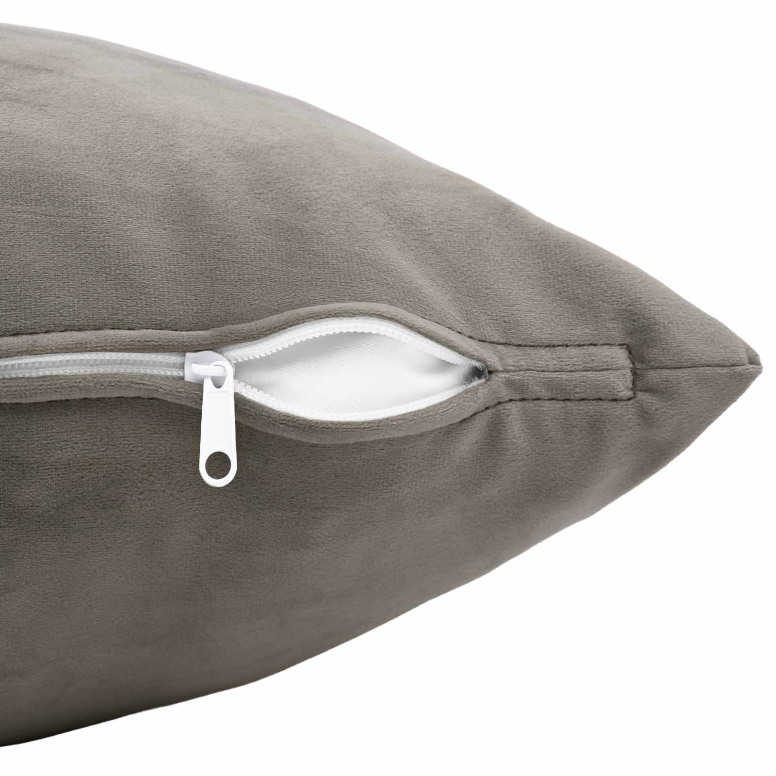 Cuscino con cuscino HEERLEN 6 pz Grigio Chiaro Velluto | homemem39