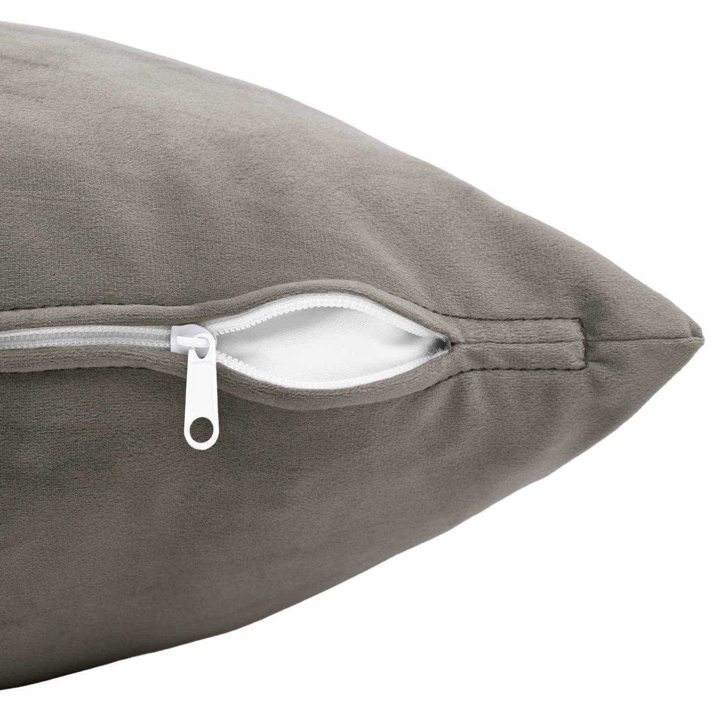 Cuscino con cuscino HEERLEN 12 pz Grigio Chiaro Velluto | homemem39