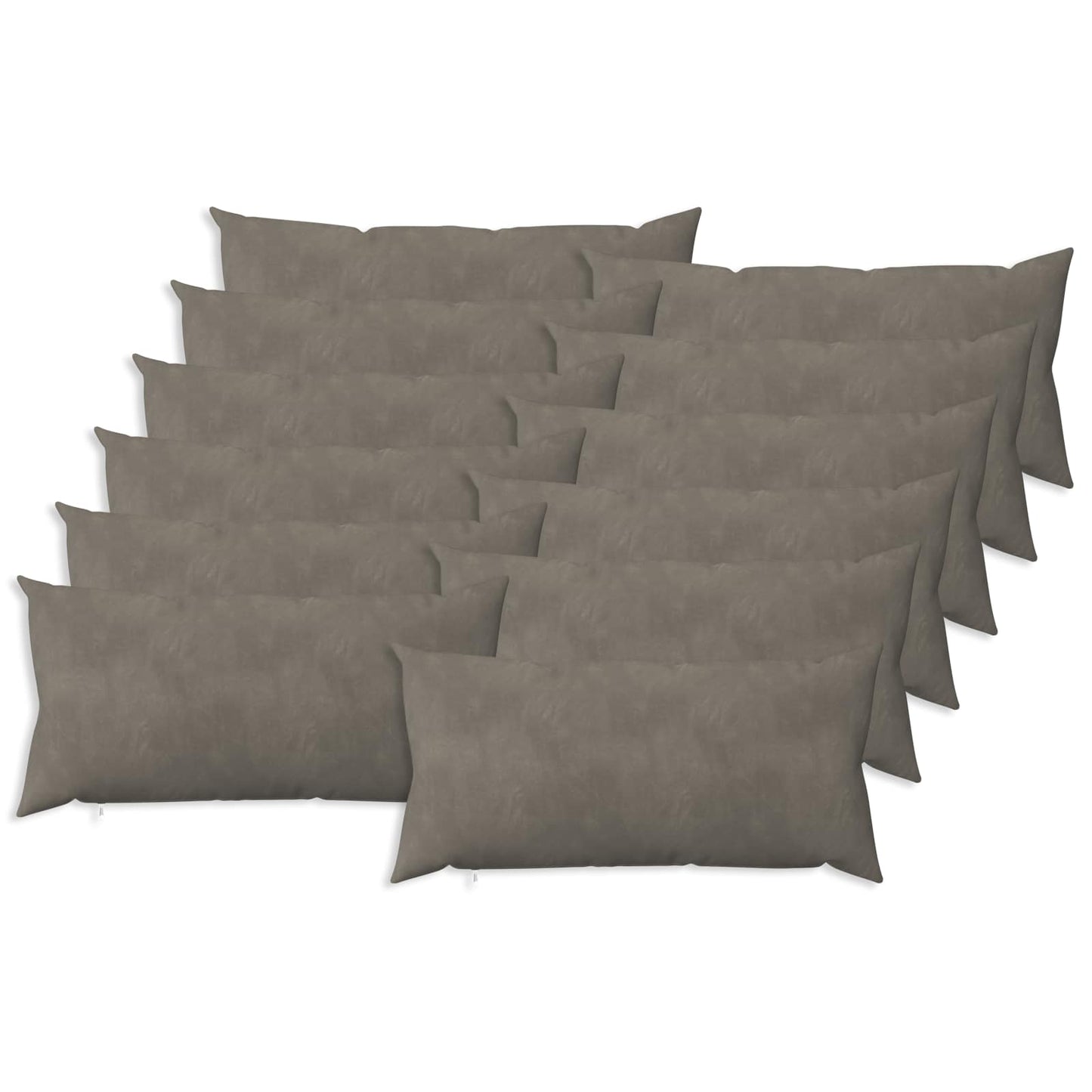 Cuscino con cuscino HEERLEN 12 pz Grigio Chiaro Velluto | homemem39
