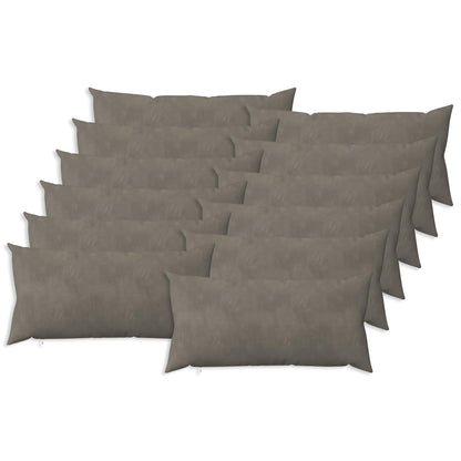 Cuscino con cuscino HEERLEN 12 pz Grigio Chiaro Velluto | homemem39