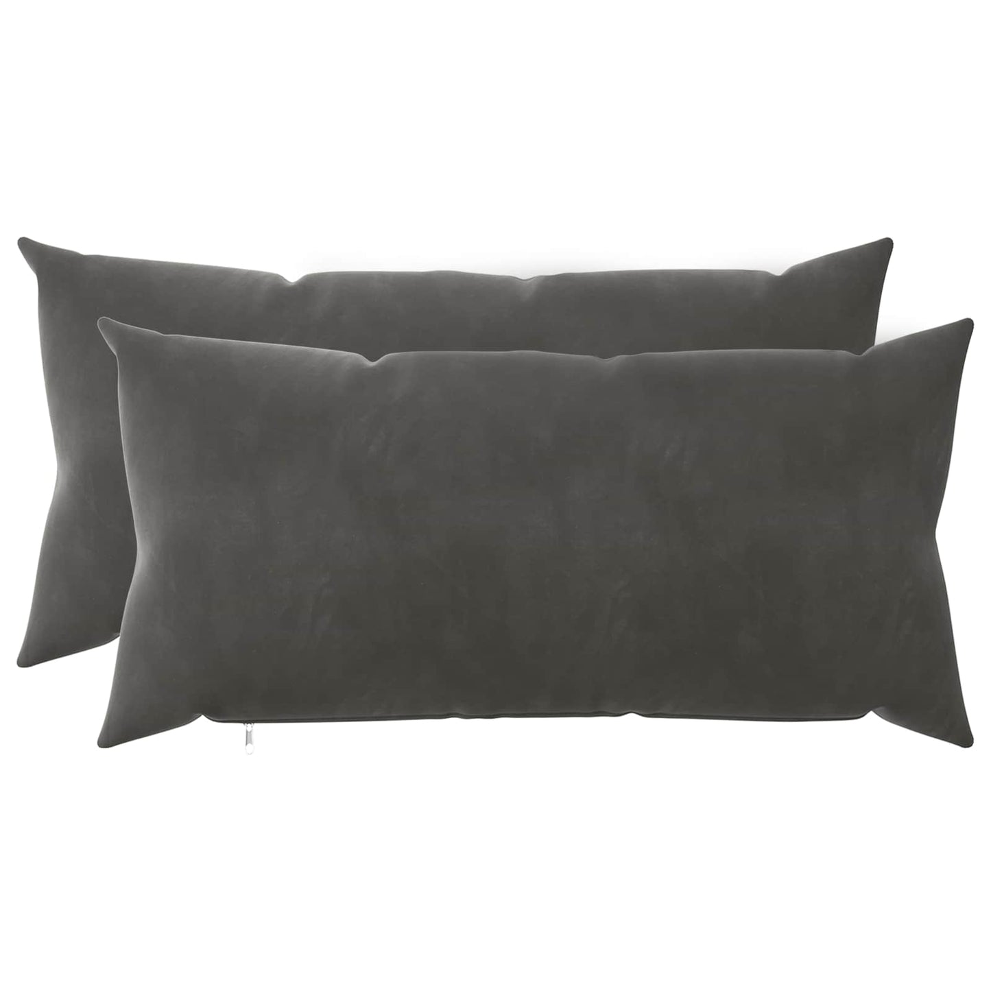 Cuscino con cuscino HEERLEN 2 pz Grigio Scuro Velluto | homemem39