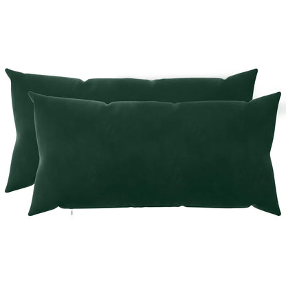 Cuscino con cuscino HEERLEN 2 pz Verde Scuro Velluto | homemem39