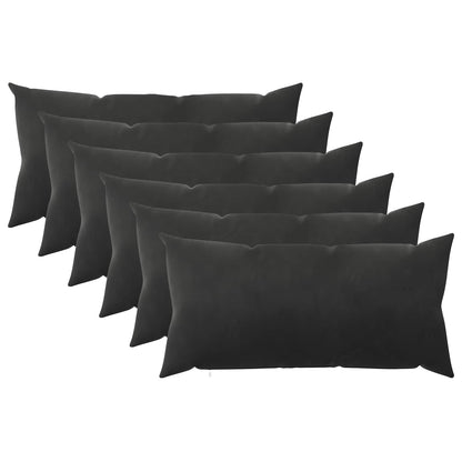 Cuscino con cuscino HEERLEN 6 pz Nero Velluto | homemem39