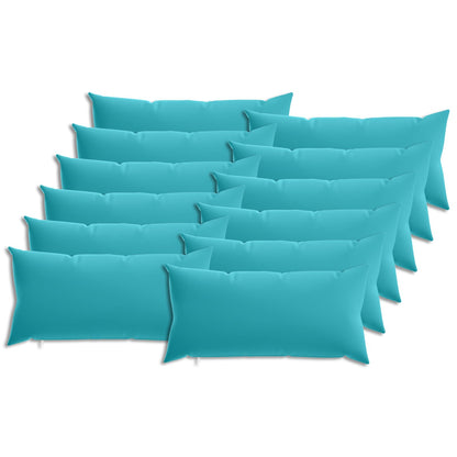 Cuscino 12 pz HEERLEN Turchese 40 x 80 cm Poliestere