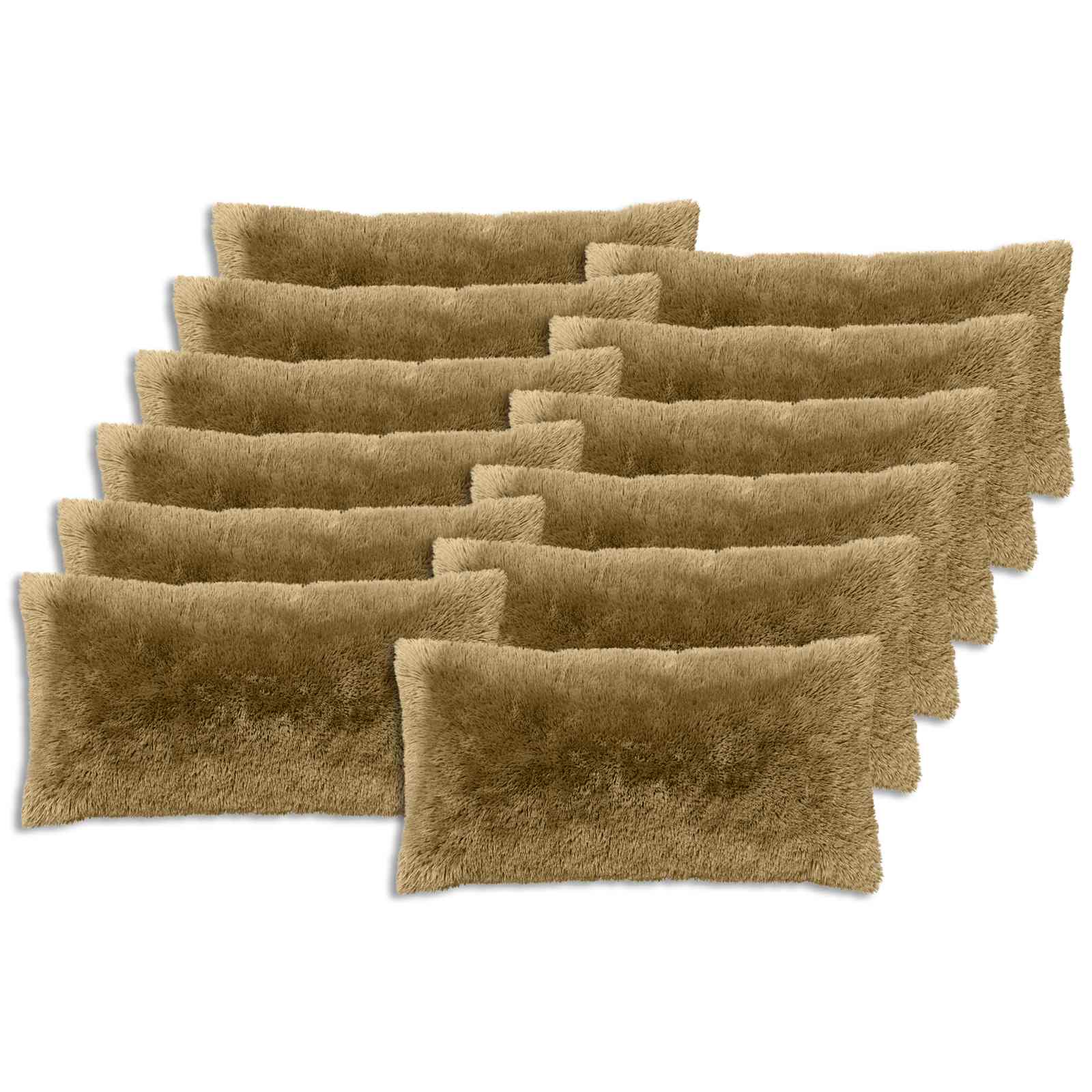 Cuscino con cuscino HEERLEN 2 pz Grigio Chiaro Fleece PV | homemem39