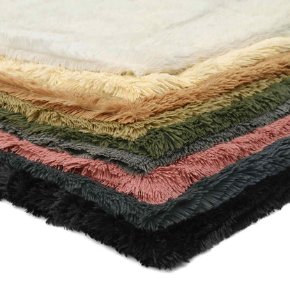Cuscino con cuscino HEERLEN 2 pz Grigio Chiaro Fleece PV | homemem39