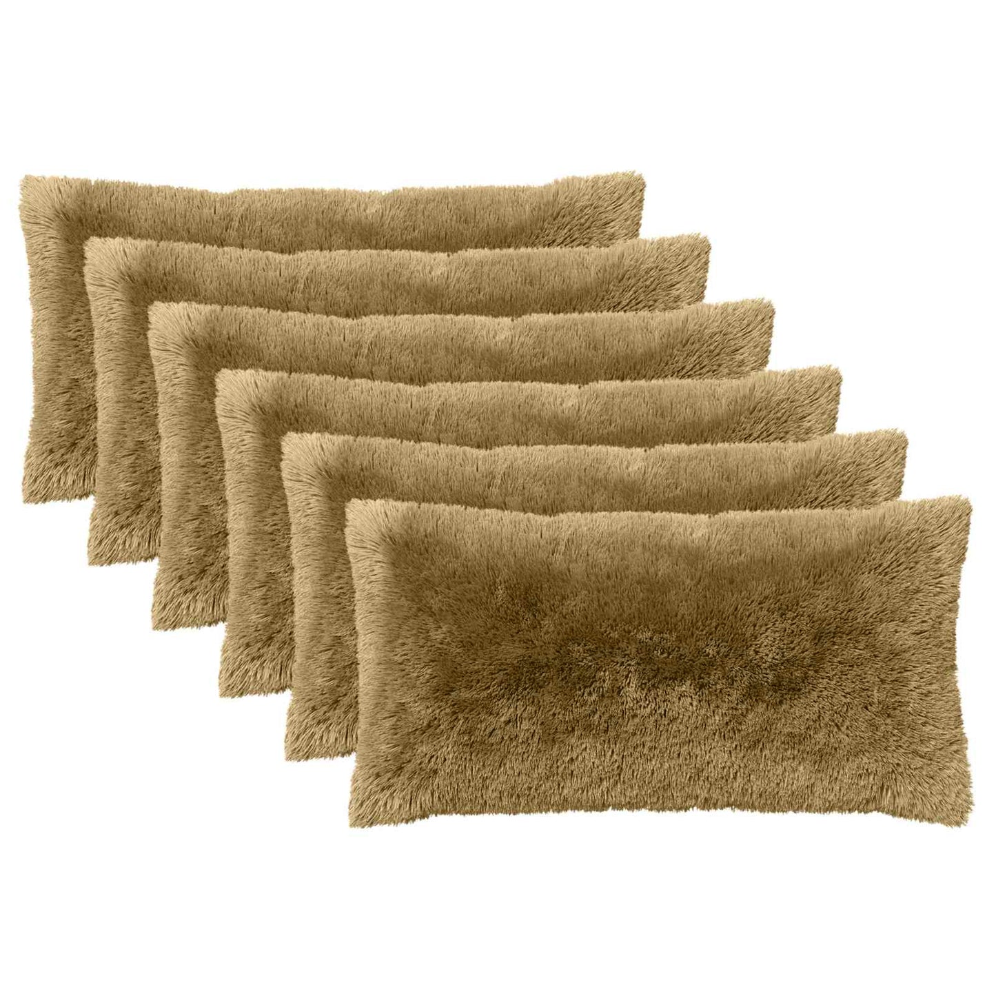 Cuscino con cuscino HEERLEN 6 pz Grigio Chiaro Fleece PV
