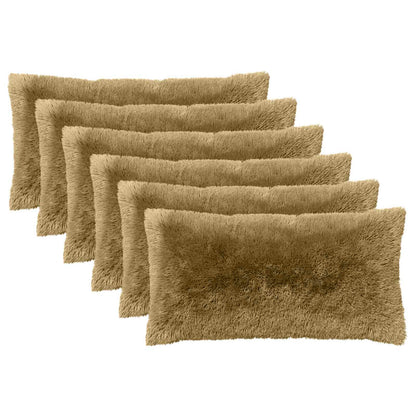 Cuscino con cuscino HEERLEN 6 pz Grigio Chiaro Fleece PV