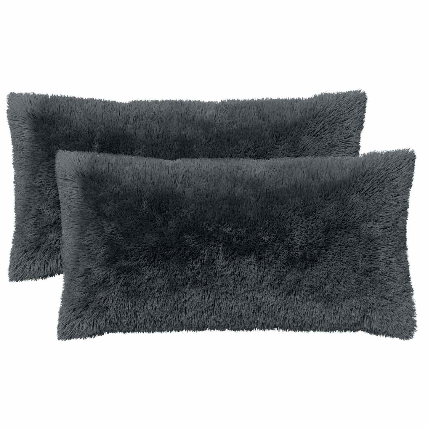 Cuscino con cuscino HEERLEN 2 pz Antracite Fleece PV | homemem39