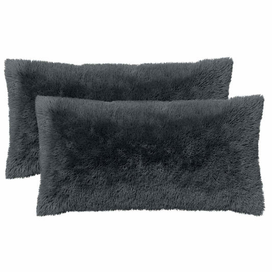 Cuscino con cuscino HEERLEN 2 pz Antracite Fleece PV | homemem39