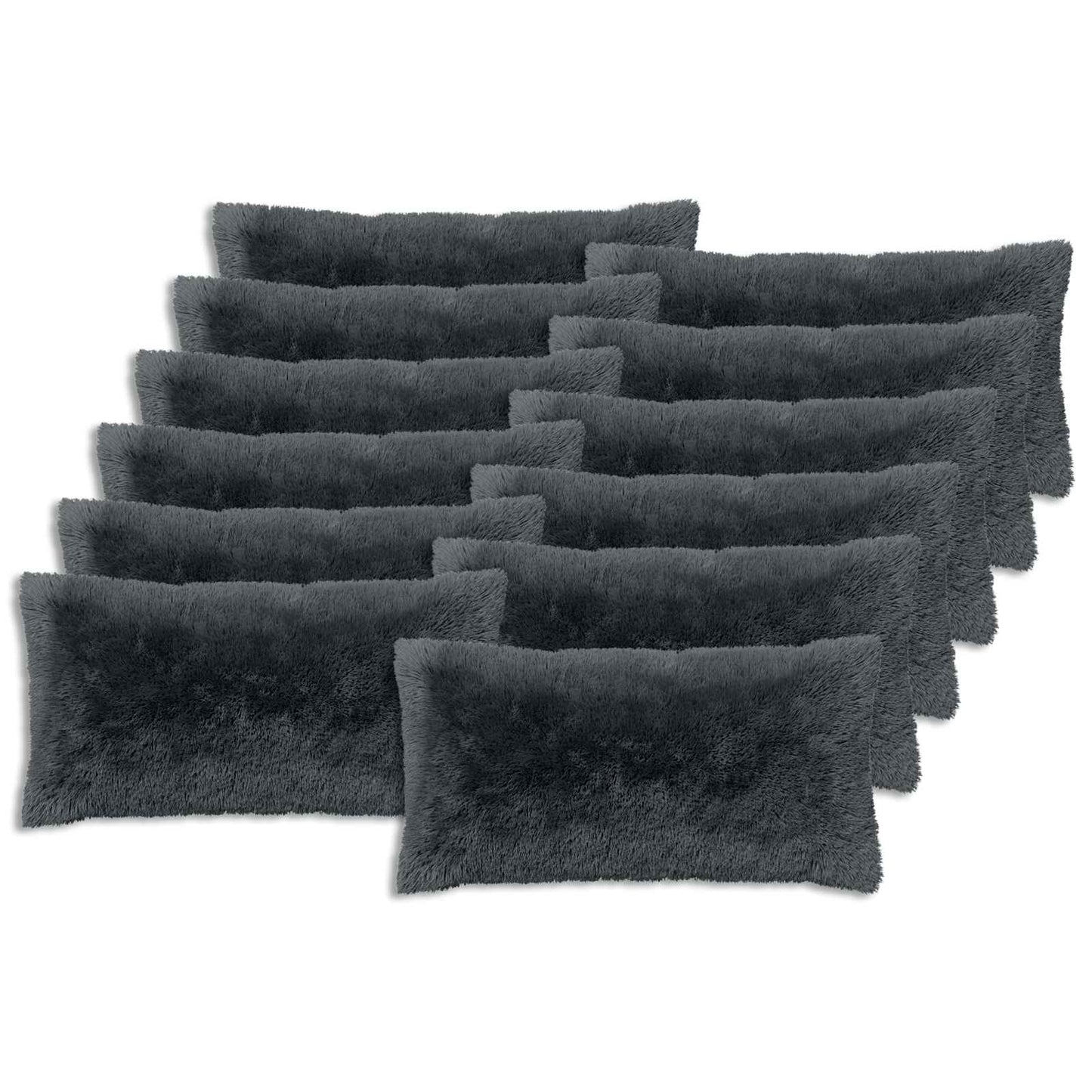 Cuscino con cuscino HEERLEN 12 pz Antracite Fleece PV | homemem39