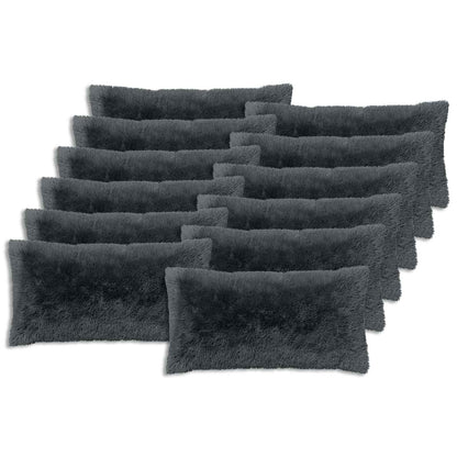 Cuscino con cuscino HEERLEN 12 pz Antracite Fleece PV | homemem39