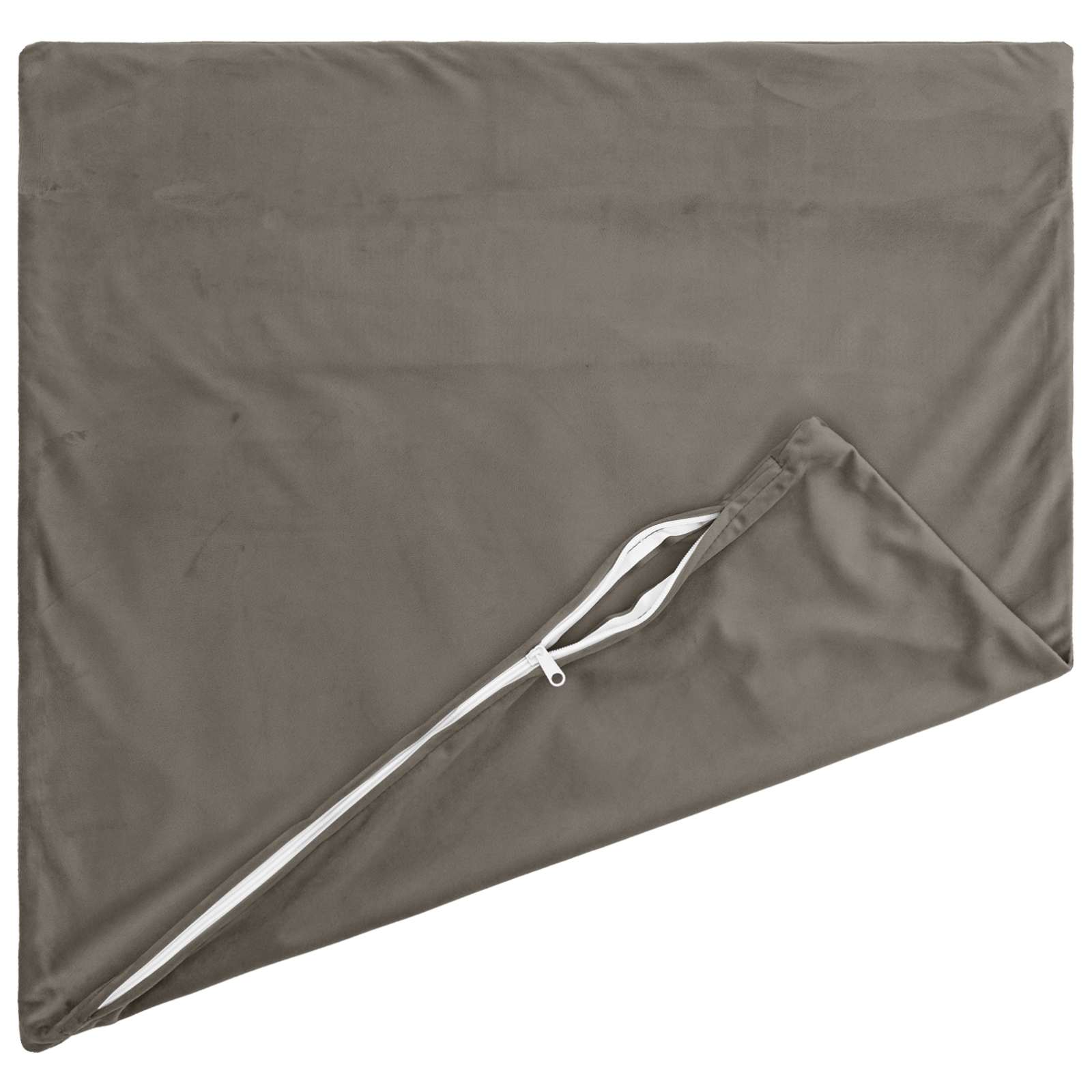 Cuscino con cuscino HEERLEN 2 pz Grigio Chiaro Velluto | homemem39