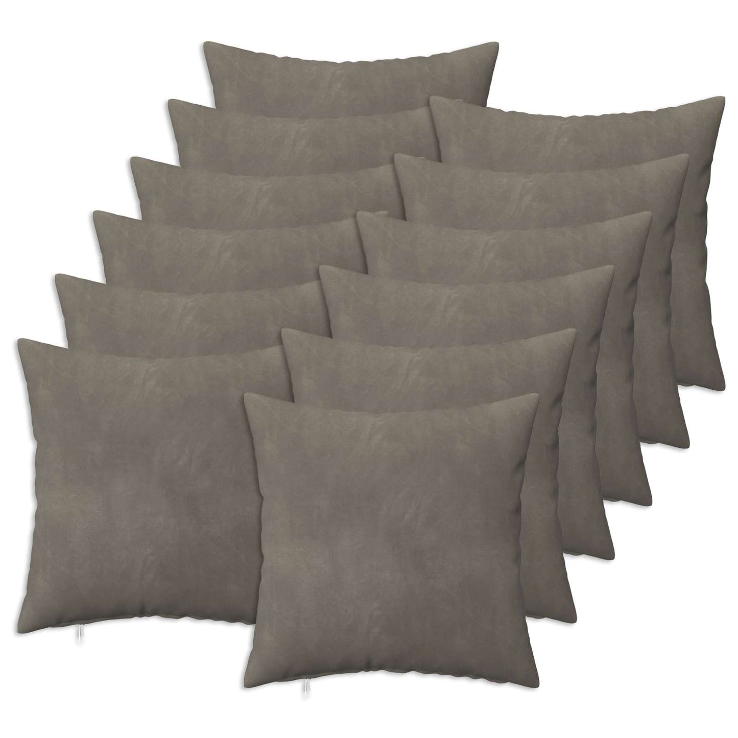 Cuscino con cuscino HEERLEN 12 pz Grigio Chiaro Velluto | homemem39