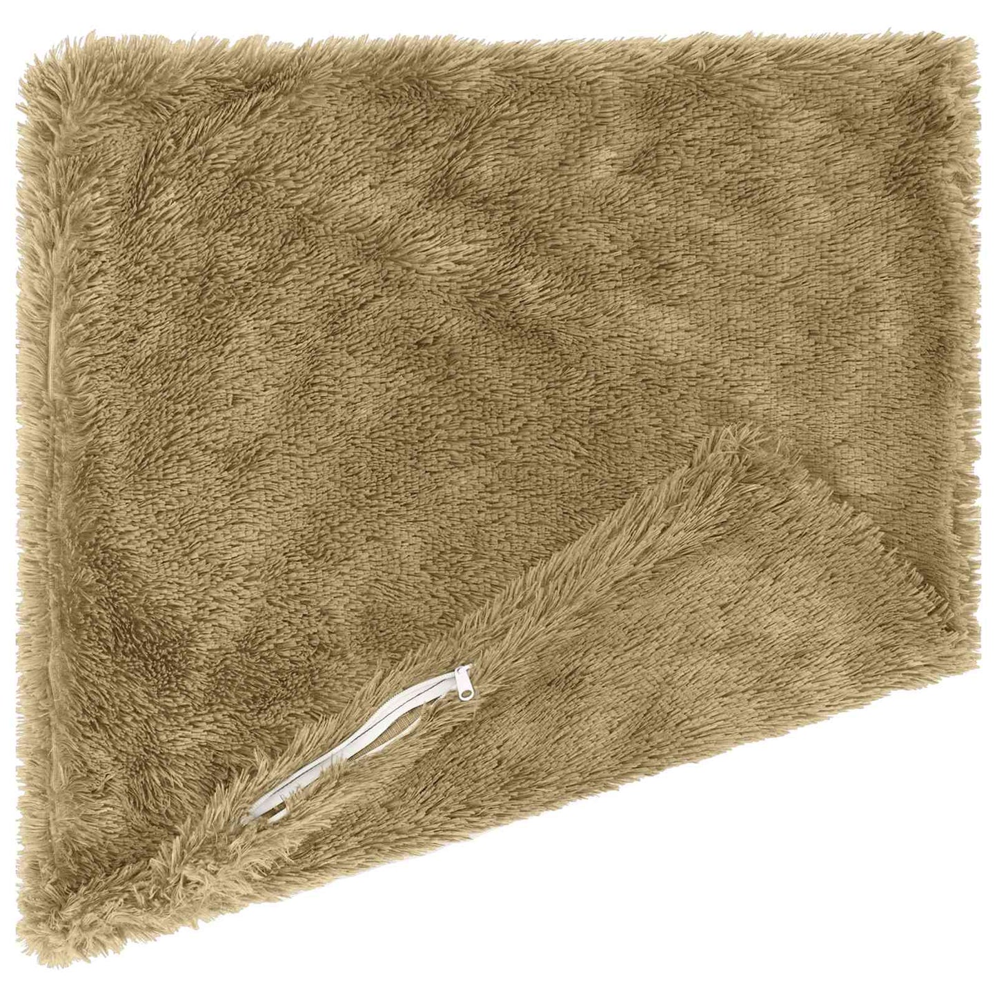 Cuscino con cuscino HEERLEN 2 pz Grigio Chiaro Fleece PV | homemem39